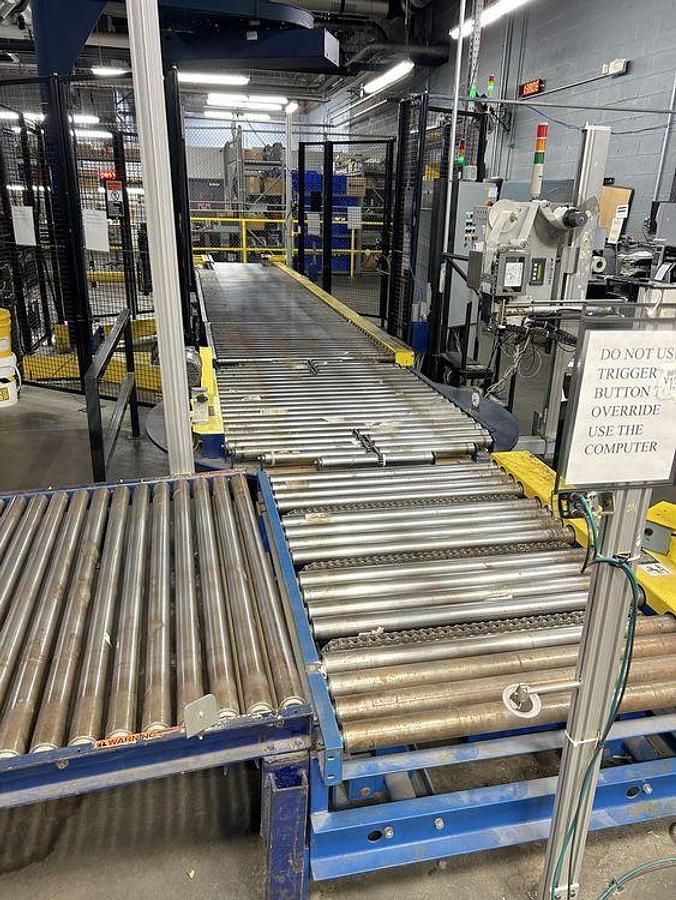 Used LANTECH AUTOMATIC PACKOUT LINE MODEL SLC-AUTO