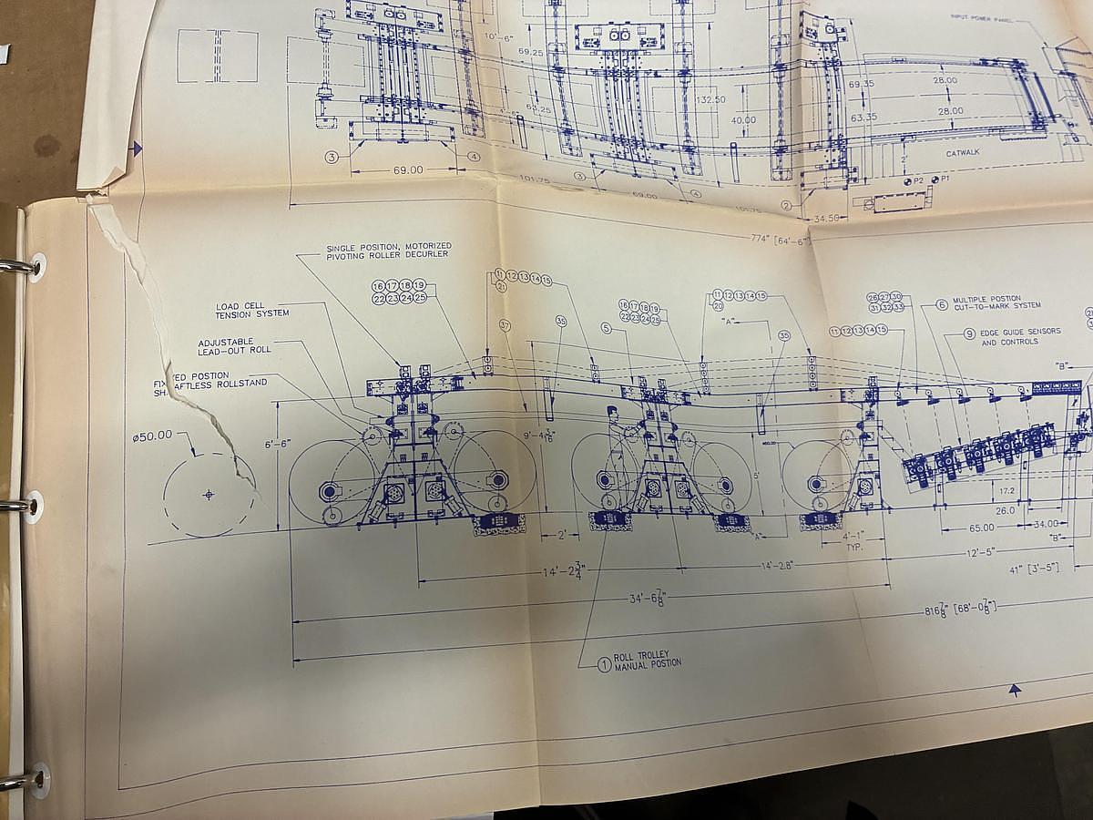 Used 38" WIDE EVTEC DUAL ROTARY CUT SIZE SHEETER