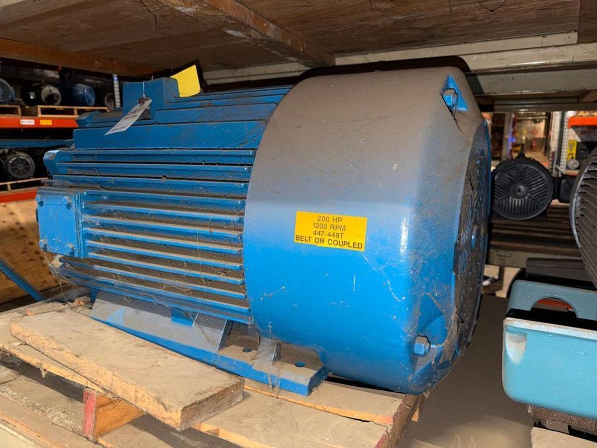 Used 200HP SSD DRIVES AC MOTOR 449T FRAME