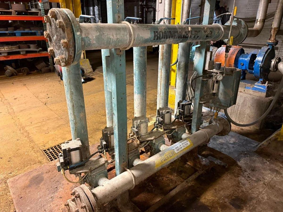 Used RONNINGEN-PETER WATER FILTER MODEL F-205-IBA BACKWASHING PRESSURE FILTER SYSTEM