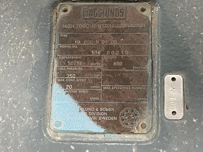 HAGGLUNDS HIGH TORQUE HYDRAULIC MOTOR TYPE MA 800 N 01 00