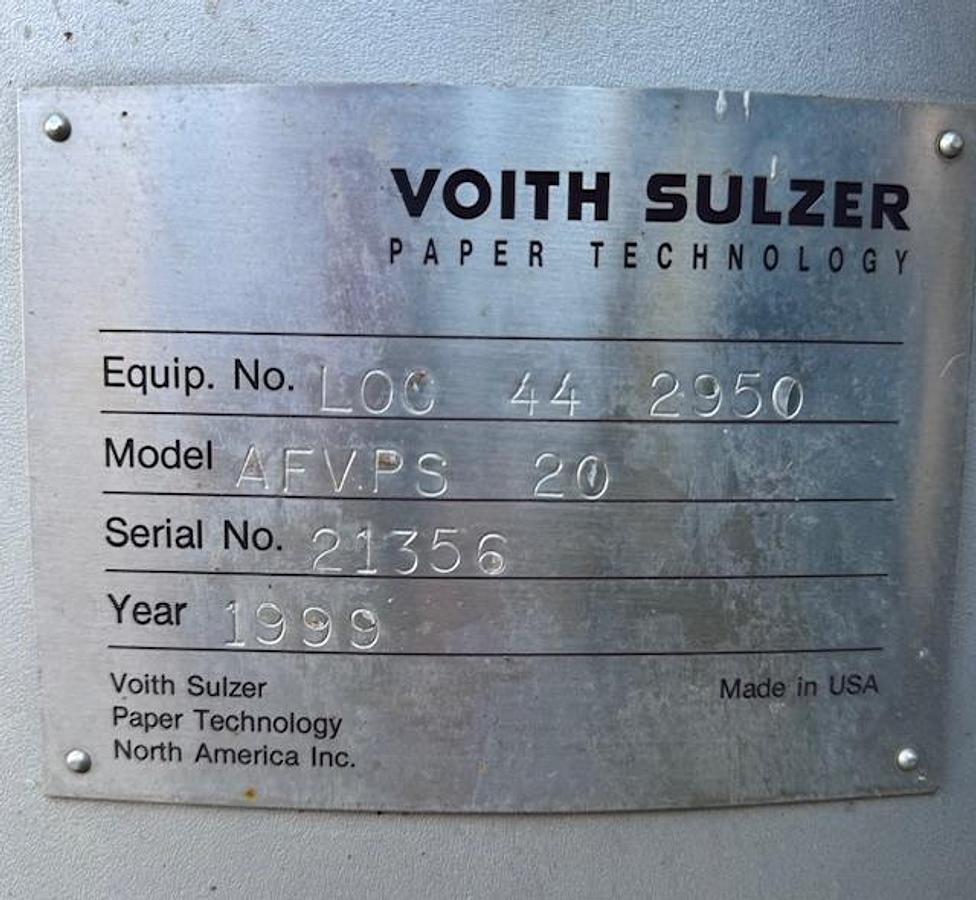 Used VOITH MDL AF VPS 20 S/S PRESSURE SCREEN