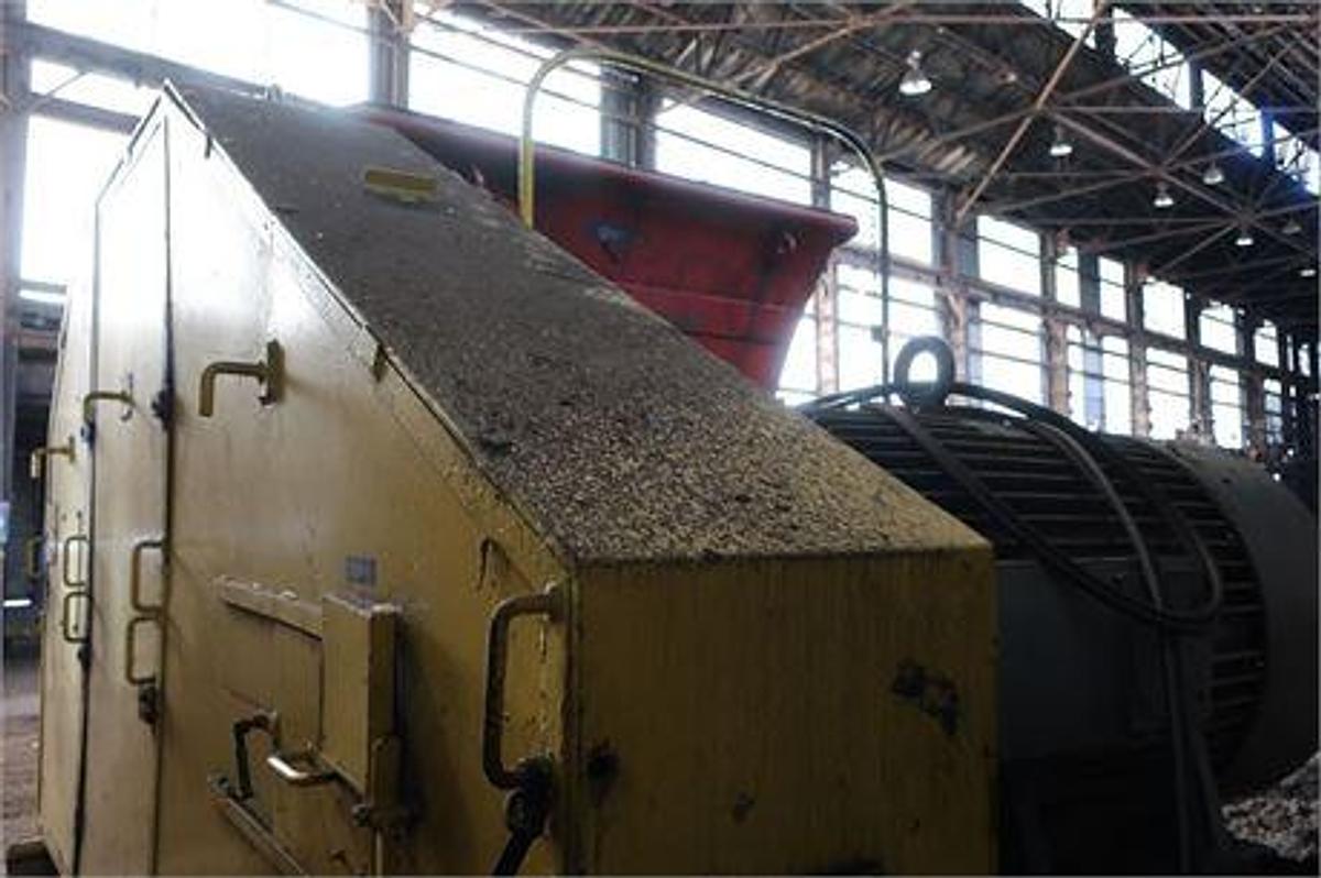 Used CIMP MODEL PCR 1600 TIRE SHREDDING LINE WITH 200HP CIMP 1600 GRANULATOR & 125HP CIMP 1200 GRANULATOR