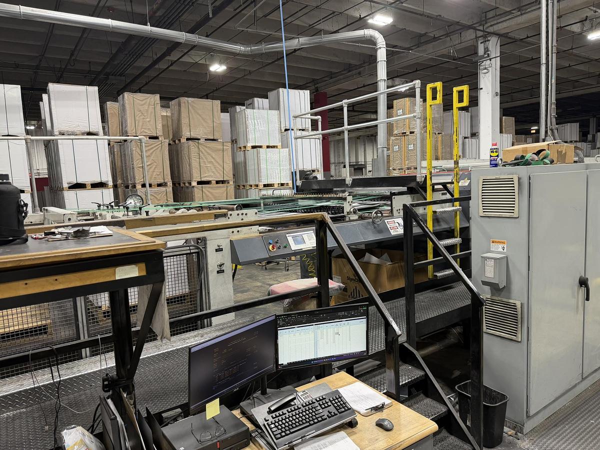 Used 65" WIDE MAXSON MDH DUAL ROTARY SHEETER - FOUR UNWIND STANDS - MANUFACTURED 2014 - PENDING LS