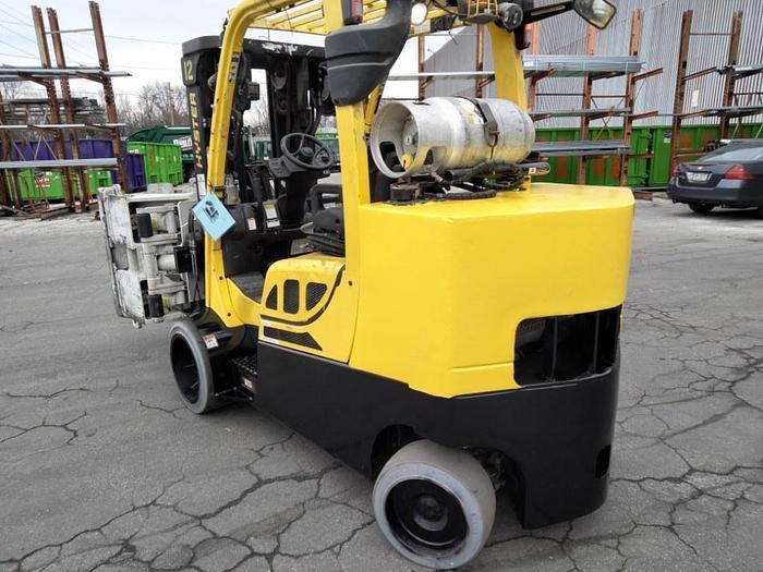 Used 12,000 POUND HYSTER MODEL S120FTPRS LOW MAST ROLL CLAMP FORKLIFT 2018