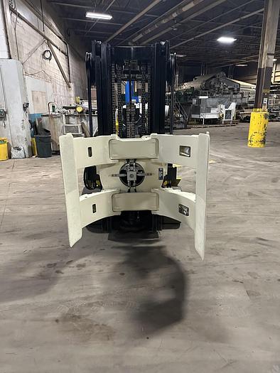 Used 12,000 POUND CAPACITY HYSTER MODEL S120XL2S FORKLIFT WITH PAPER ROLL CLAMP - MIA JF