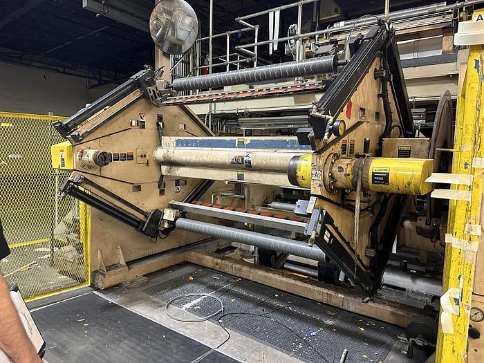 Used 72" BLACK CLAWSON TURRET REWIND 50" DIAMETERS WITH SPLICER