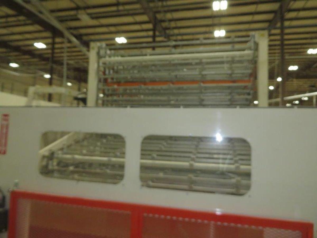 Used 2010 BAOSUO ULTRA COMPACT 102" KITCHEN TOWEL REWINDING LINE WITH LOG SAW AND PACKAGING