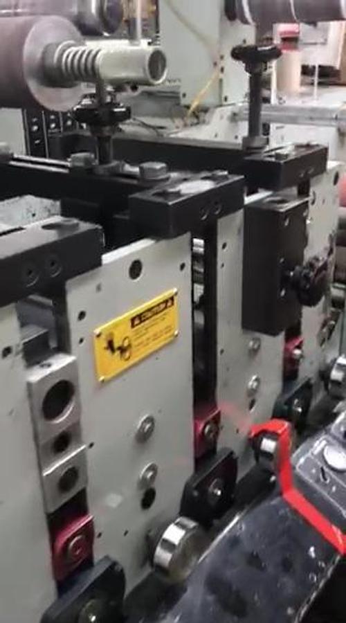 Used 13" ALLIED MODEL 313 4 COLOR 3 DIE STATION FLEXO PRESS