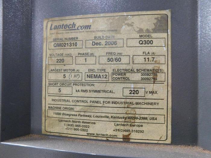 Used LANTECH Q300 PALLET STRETCH WRAPPER MANUFACTURED 2006