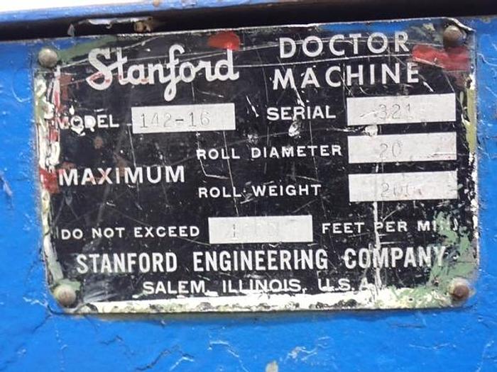 Used 16" STANFORD 142 DOCTOR REWINDER 20" MAX DIAMETER