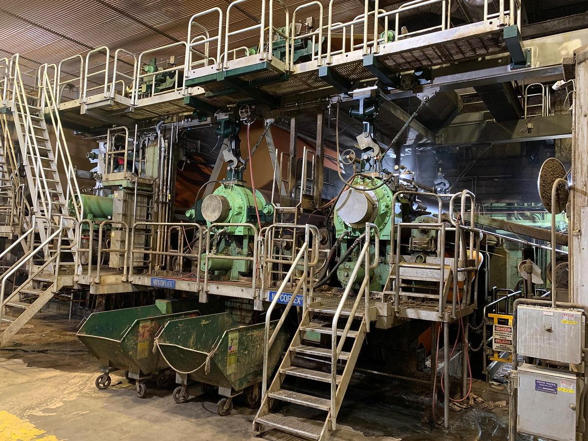 Used 110" (2.8M) VOITH FOURDRINIER PAPER MACHINE WITH DUOFORMER D SHOE PRESS SECTION MANUFACTURED 2002