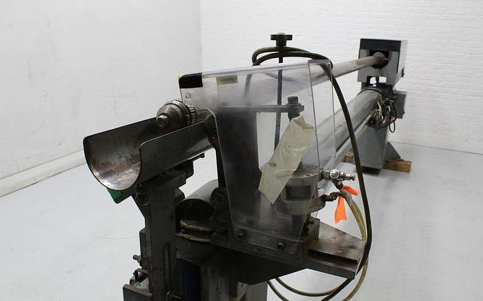 Used 128" MENASHA CORPORATION S200 CORE CUTTER 3" MANDRILL