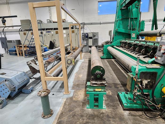 Used 135" LANGSTON SPEEDMASTER TWO DRUM WINDER 60" REWIND DIAMETER