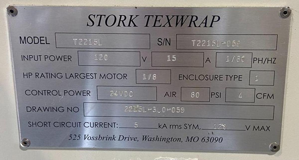 Used TEXWRAP SPARTAN MODEL 2215L COMPACT AUTOMATIC L-BAR SEALER WITH API VV218 SHRINK TUNNEL