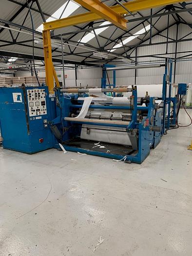 Used 65" ALAN DUFFY CENTER SURFACE SLITTER REWINDER 40" OD REWIND - PENDING ALS