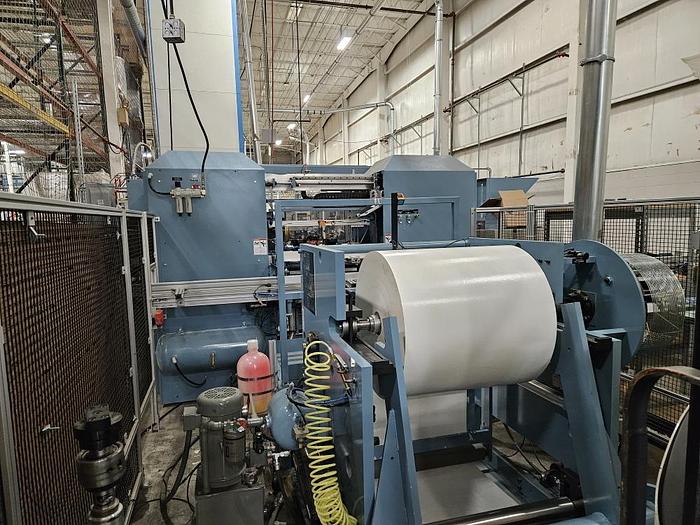 Used 26" WIDE JENNERJAHN MODEL JJF-26 AUTOMATIC POS SLITTER REWINDER