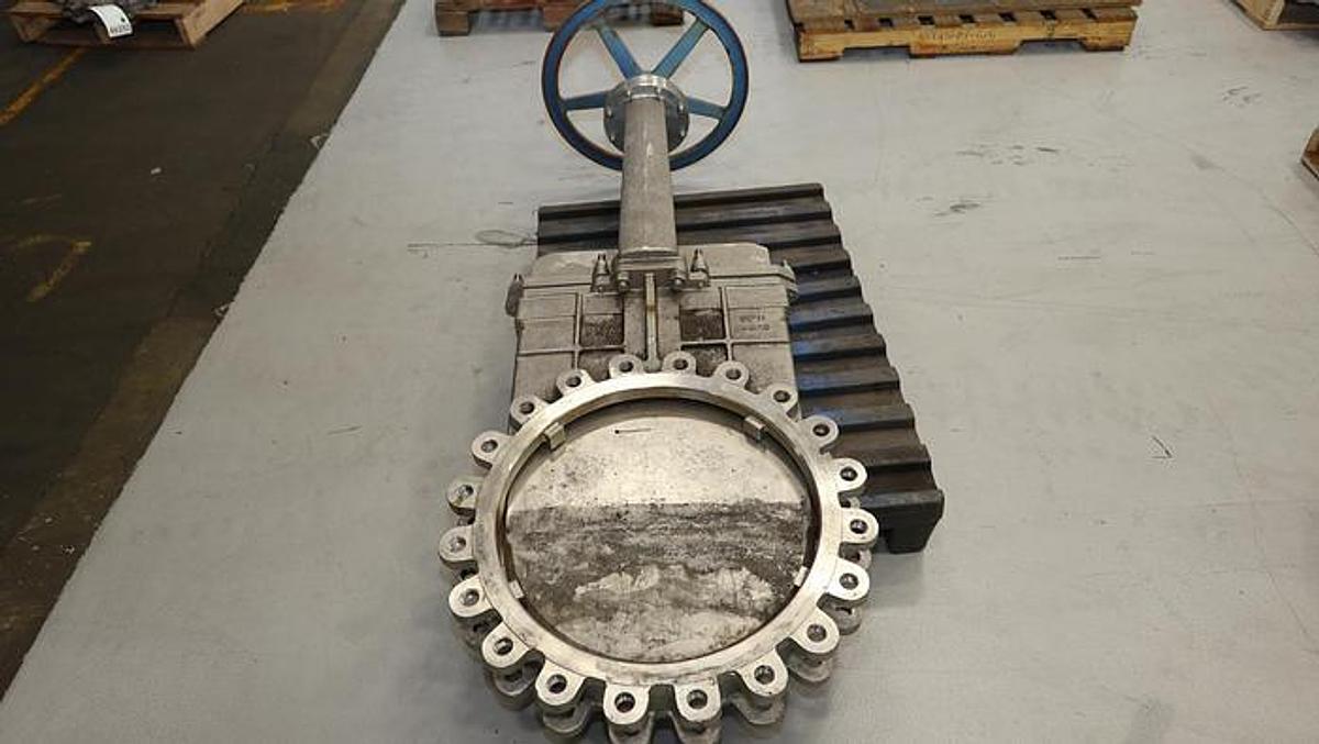 Used FNW 20" MANUAL KNIFE GATE VALVE SS