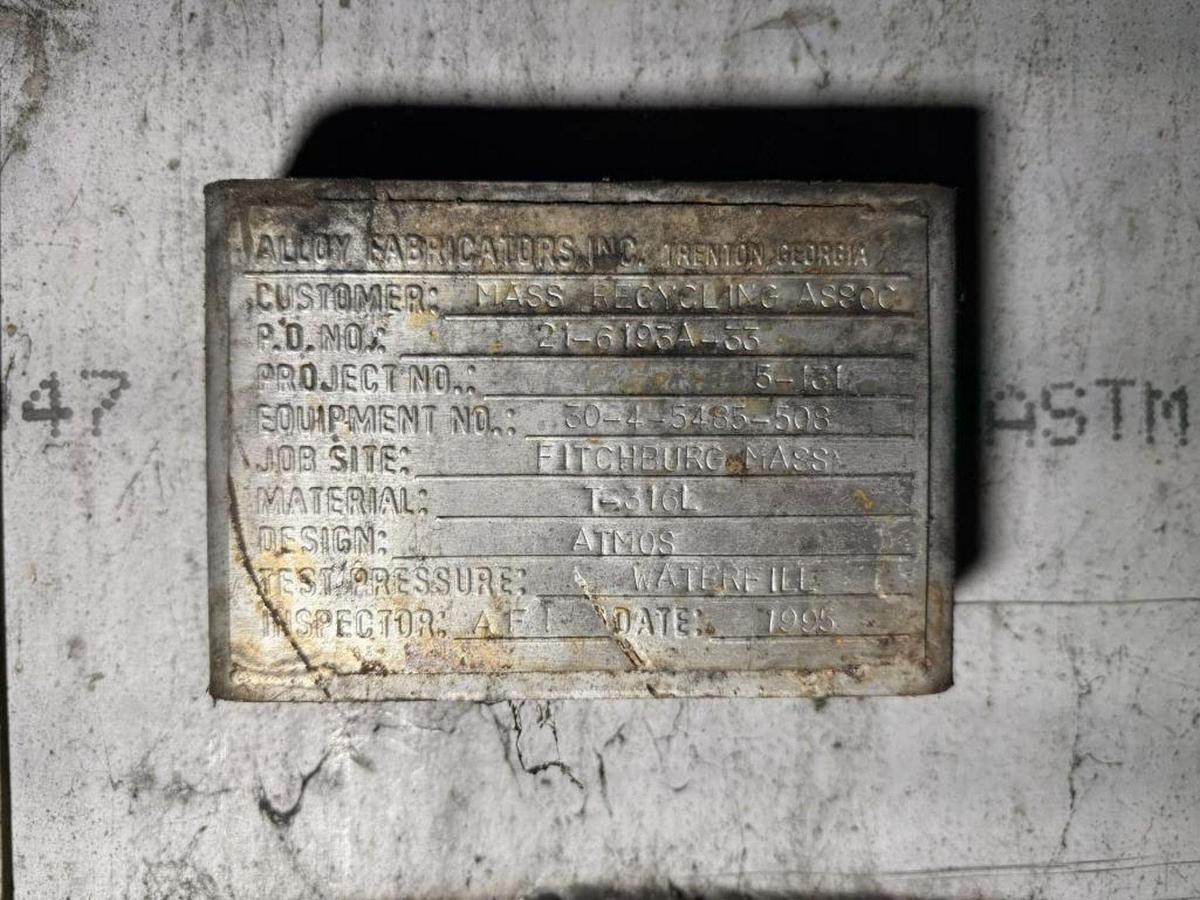 Used STAINLESS SLEEL TANK 316L 