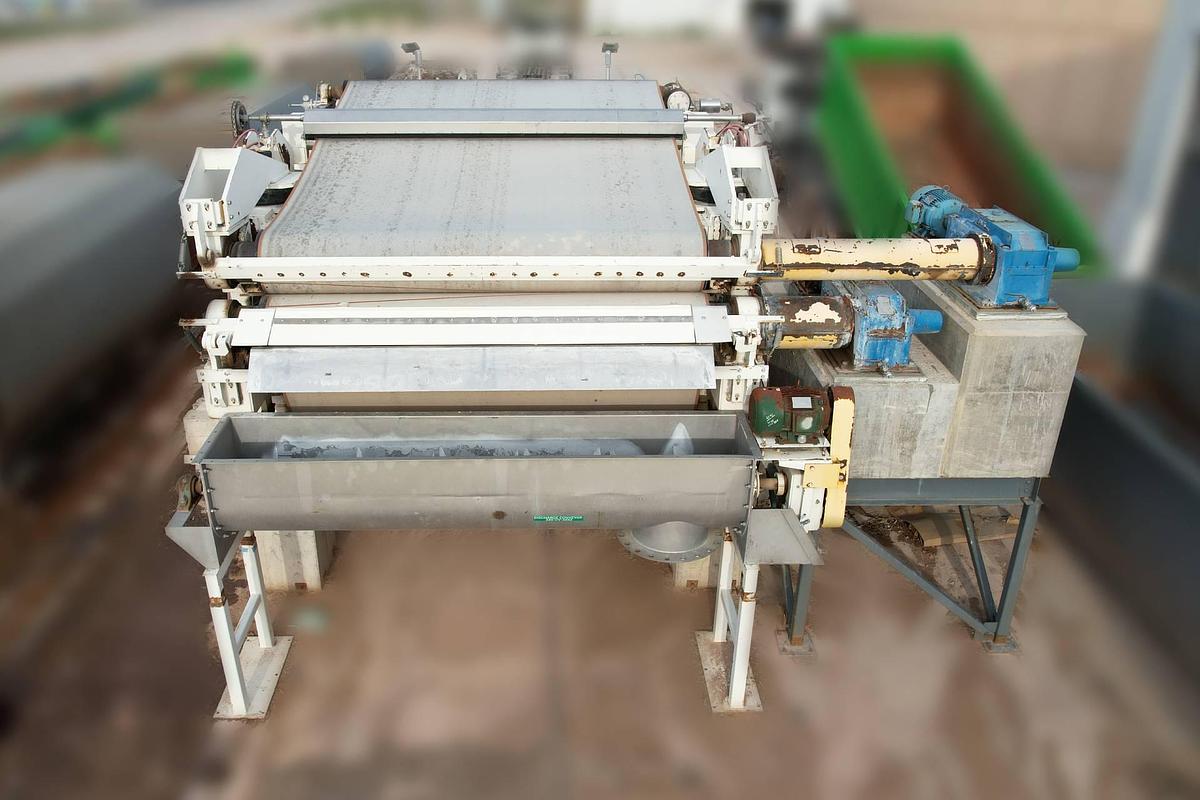 Used 120" WIDE PRESS TECHNOLOGIES HEAVY DUTY 3.0M  WEDGE THICKENER