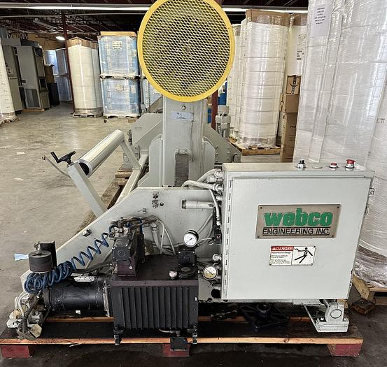 Used 60" WEBCO SHAFTLESS FLOOR PICK UP UNWIND STAND WITH EDGE GUIDE 60" DIAMETER