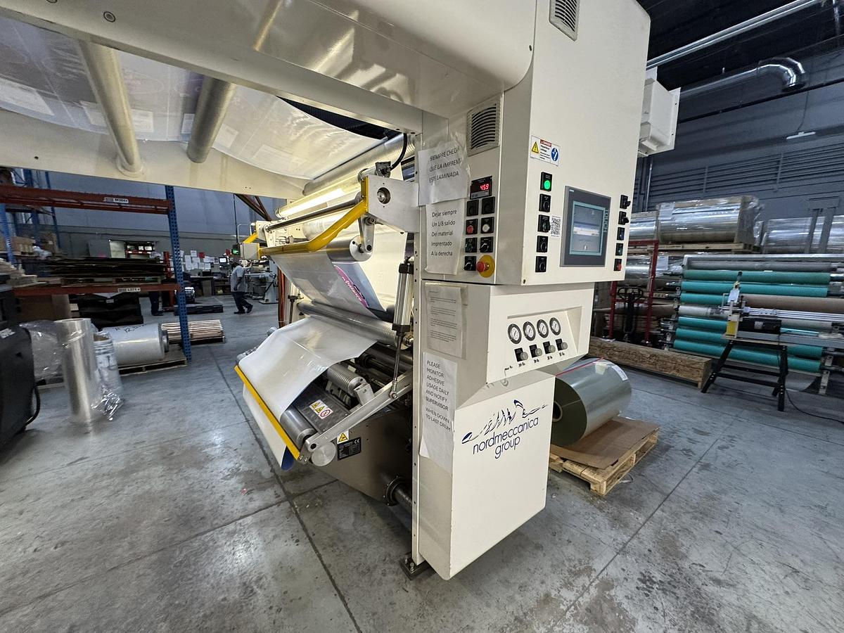 Used 59" WIDE NORDMECCANICA SUPER SIMPLEX 1500 SOLVENTLESS LAMINATOR - MFG 2012