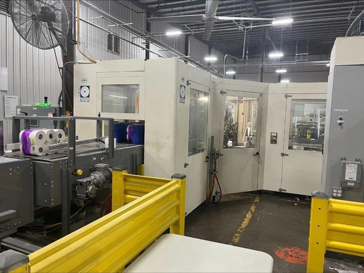 Used 2005 PERINI SINCRO 5.0 106" BRT REWINDING LINE WITH 2 LANE PERINI LOG SAW