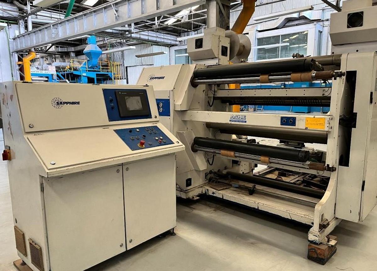 Used 47" ASHE DUPLEX SLITTER REWINDER MODEL SAPPHIRE 680 - ALUMINUM FOIL