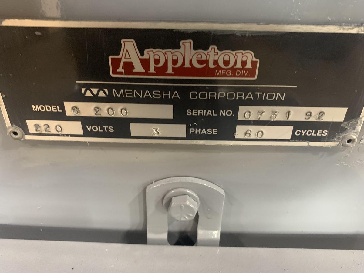 Used 120" WIDE APPLETON MENASHA MODEL S200 CORE CUTTER - 5" DIAMETER CORES