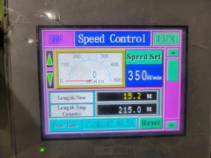 Used 112" CHAN LI (TAIWAN) JRT SLITTER REWINDER