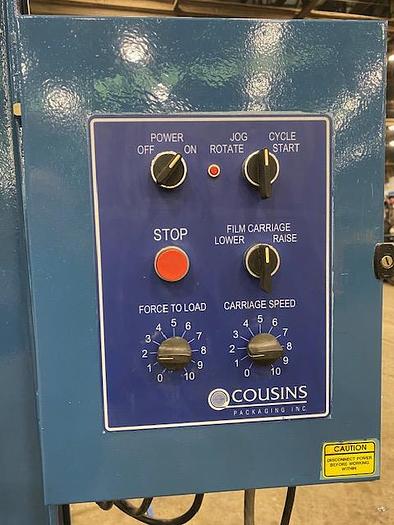 Used COUSINS MODEL HP2100 SEMI-AUTOMATIC PALLET WRAPPER-PENDING SALE NF