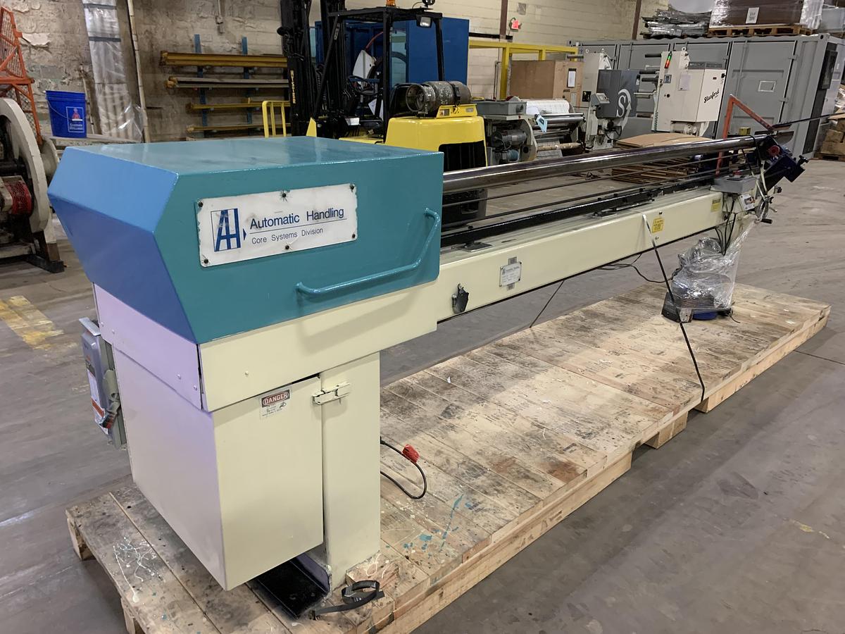 Used 120" WIDE AUTOMATIC HANDLING MODEL SHARK-10 CORE CUTTER 3" CORES