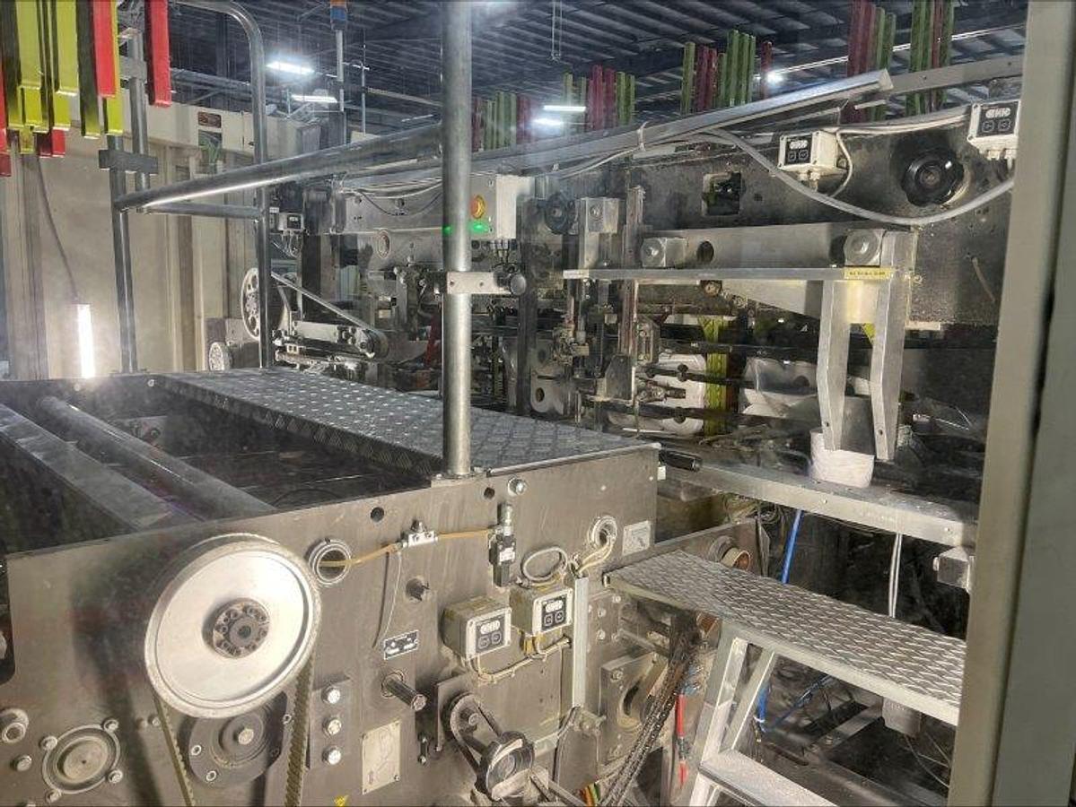 Used 2005 PERINI SINCRO 5.0 106" BRT REWINDING LINE WITH 2 LANE PERINI LOG SAW