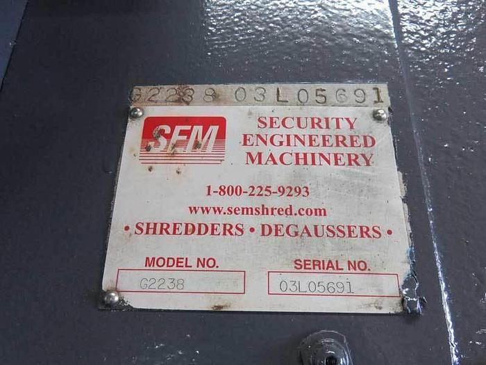 Used SEM NEMOR G2238 GRANULATOR 100HP