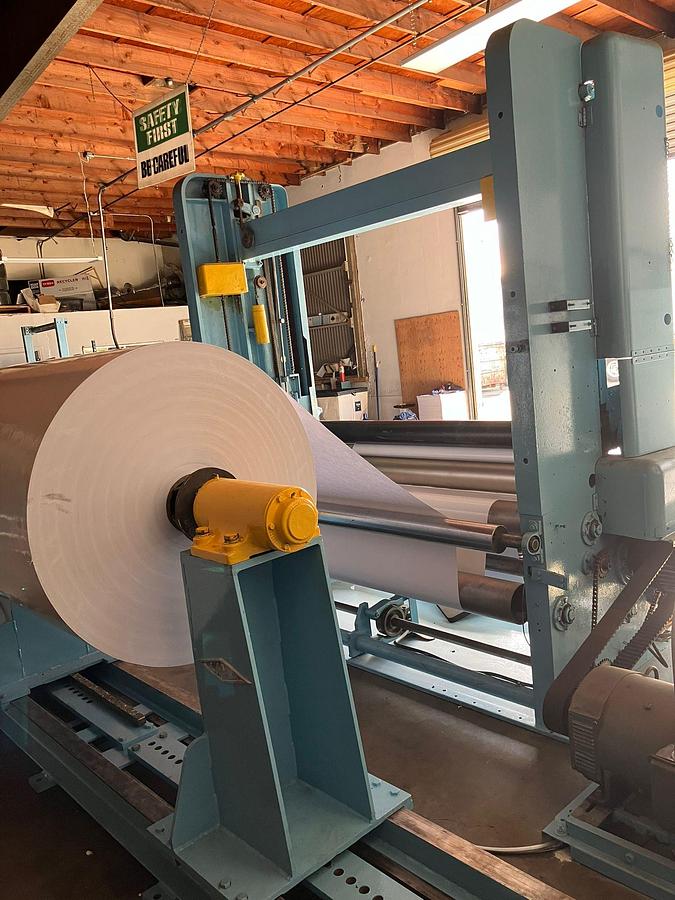 Used 72" CAMERON MODEL 428 TWO DRUM SLITTER REWINDER