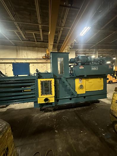 Used AMERICAN MODEL 12847 HORIZONTAL AUTO-TIE BALER WITH ALLEN BRADLEY CONTROLS 60 HP