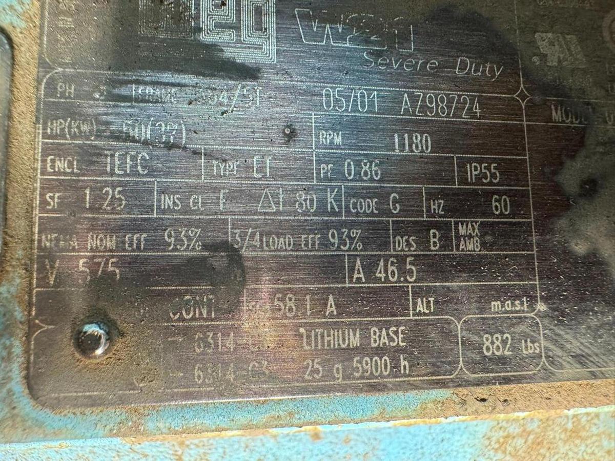 Used PIONEER MODEL P8C00F TRASH PUMP WITH MOTOR