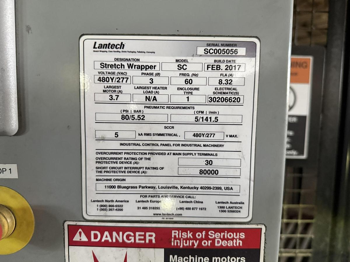 Used LANTECH MODEL SC STRETCH WRAPPER MANUFACTURED 2017