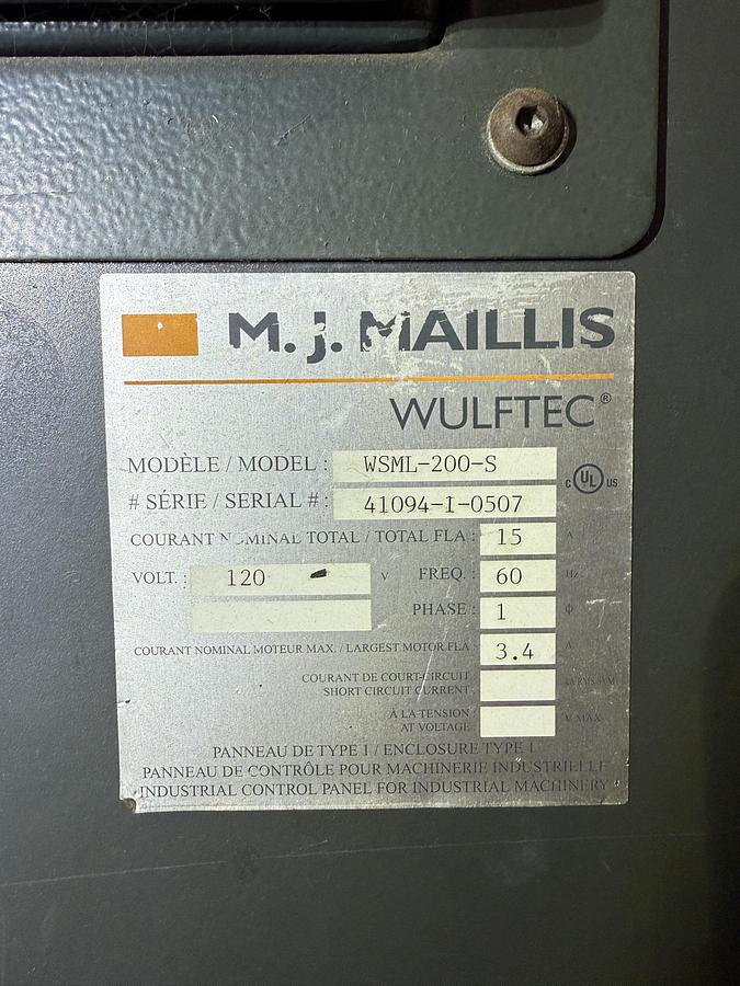 Used WULFTEC MODEL WSML-200-S SEMI AUTOMATIC STRECH WRAPPER