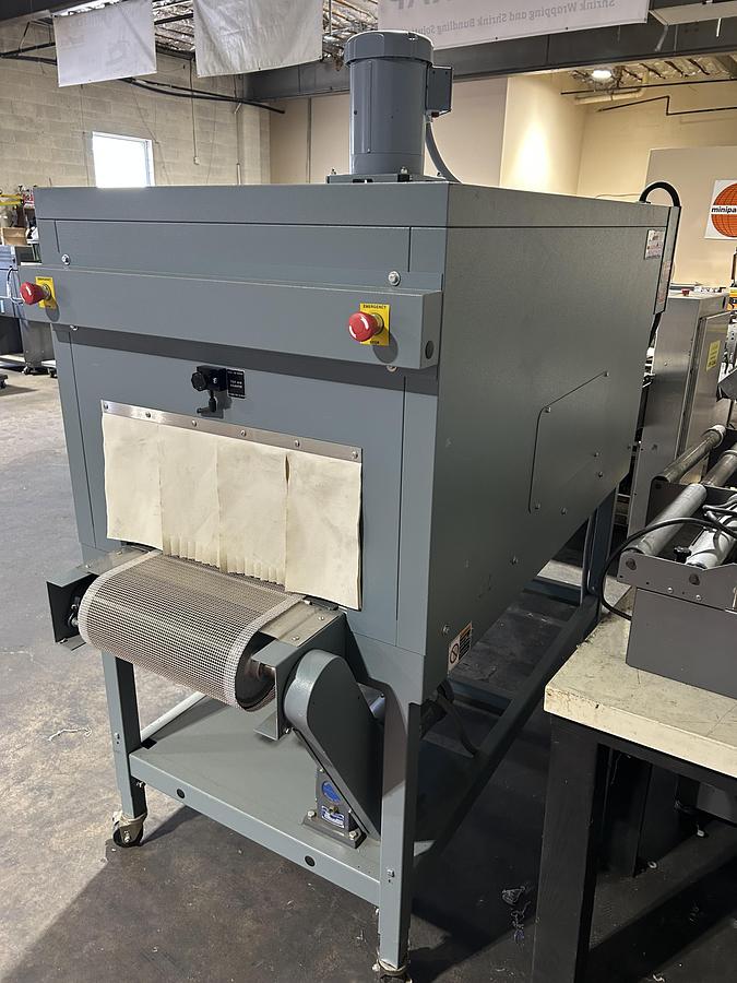 Used SHANKLIN MODEL T-71 SHRINK TUNNEL WITH LARGE SINGLE CHAMBER TUNNEL