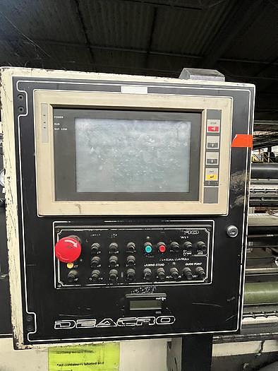 Used 65" WIDE DEACRO MODEL DA-653 DUPLEX CANTILEVERED SLITTER REWINDER