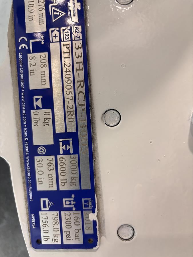 Used 7,000 POUND HYSTER MODEL S70FT FORKLIFT ROLL CLAMP TRUCK- PENDING LS