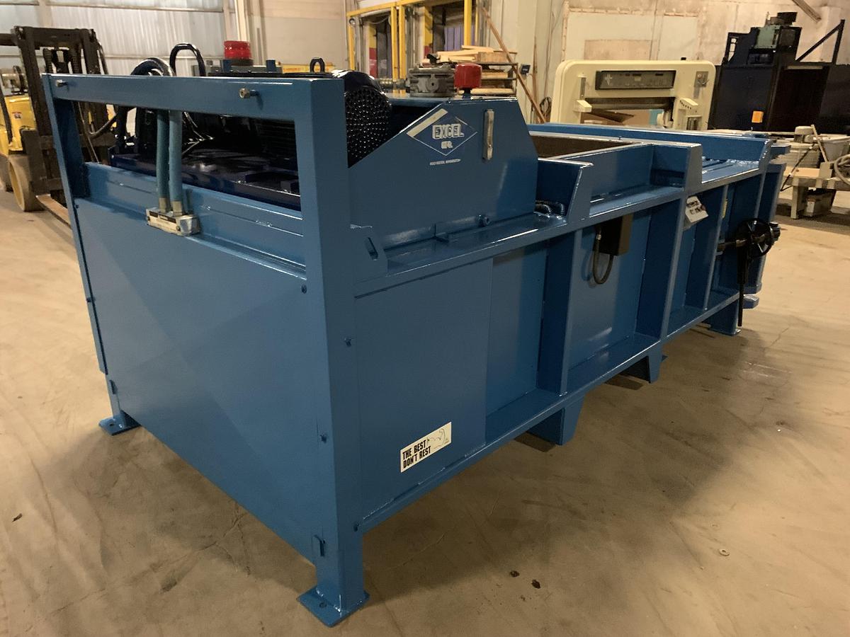Used EXCEL EX-60 AUTOMATIC MANUAL TIE BALER WITH CONVEYOR VIDEO AVAILABLE