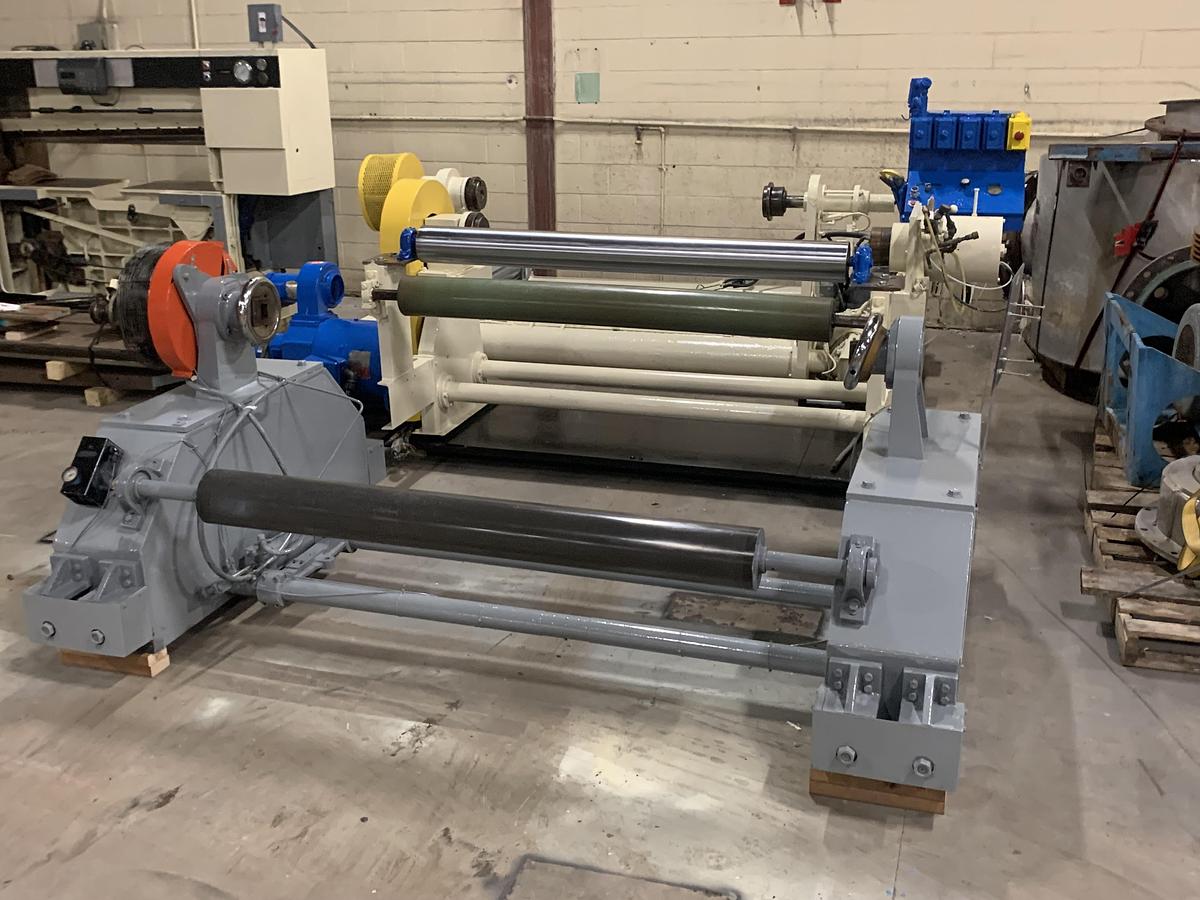 Used 60" SHAFTED UNWIND STAND WITH EDGE GUIDE