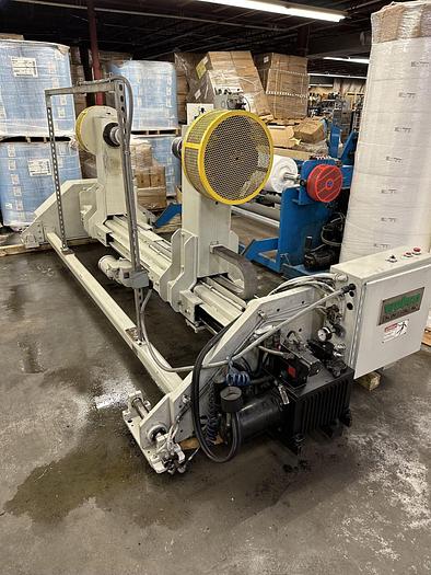 Used 60" WEBCO SHAFTLESS FLOOR PICK UP UNWIND STAND WITH EDGE GUIDE 60" DIAMETER  SOLD - JA 1/8/25