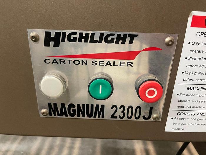 Used HIGHLIGHT INDUSTRIES, INC. MODEL MAGNUM 2300J-SDU CASE TAPER