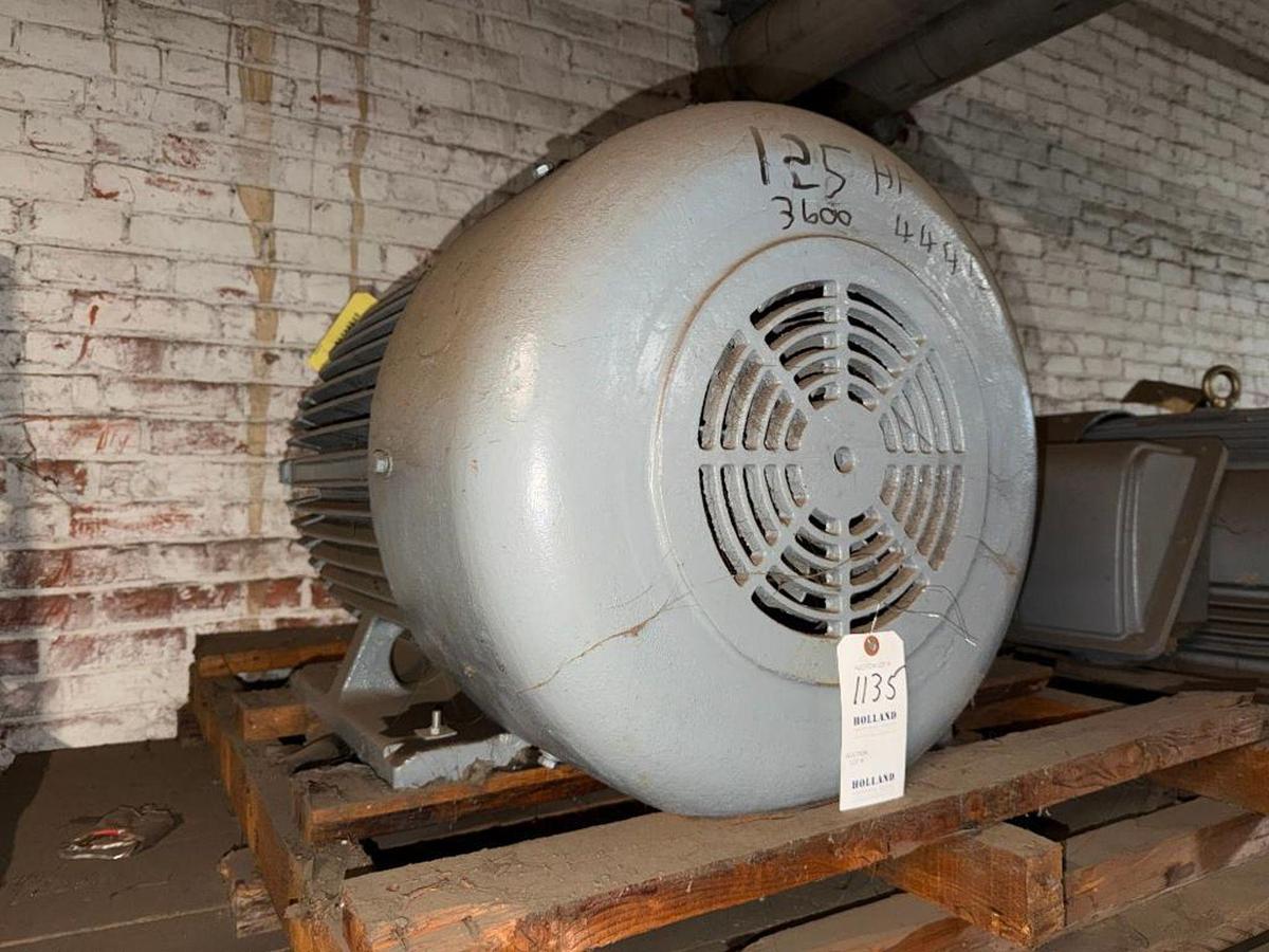 Used 125HP TECO-WESTINGHOUSE AC MOTOR FRAME 444TS
