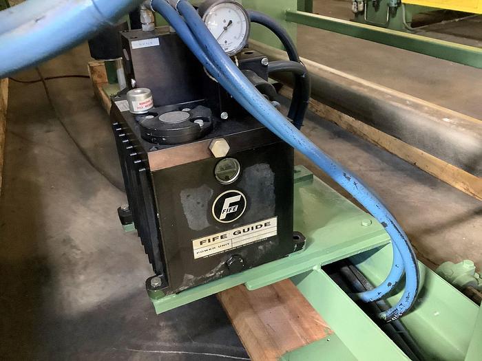 Used 62" WIDE SHAR MANUFACTURING CENTERWIND INSPECTION AND REWIND MACHINE