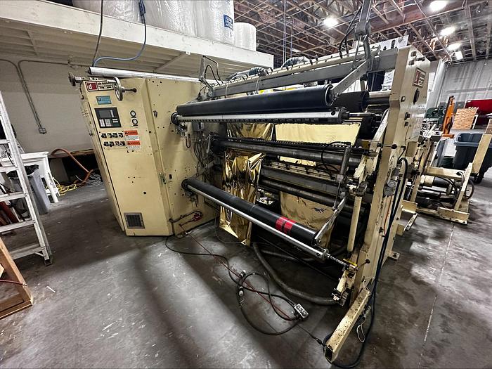 Used 64" WIDE DUSENBERY MODEL 835-24 DUPELX CANTILEVERED SLITTER REWINDER