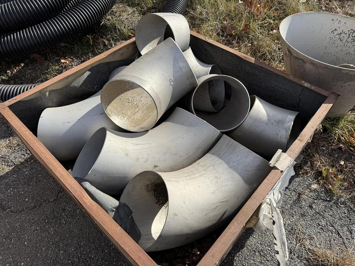 Used LOT OF LARGE INDUSTRIAL PIPE FITTINGS